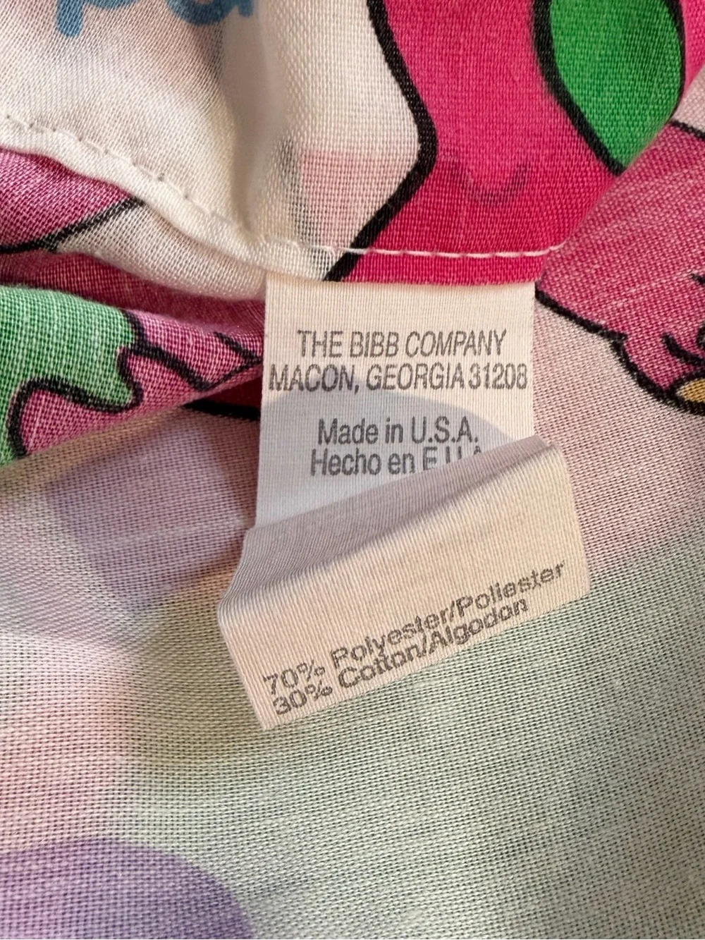 VTG 1992 Lot Barney Curtain and Sheet Set W/ Pillow Case Lyons Group Bibb Co